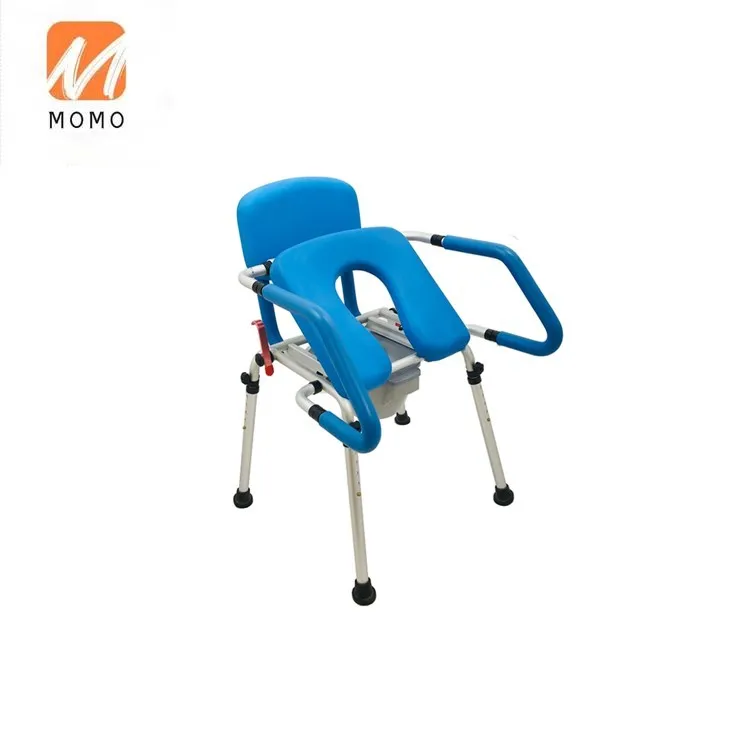 Luxury folding commode chair portable toilet seat