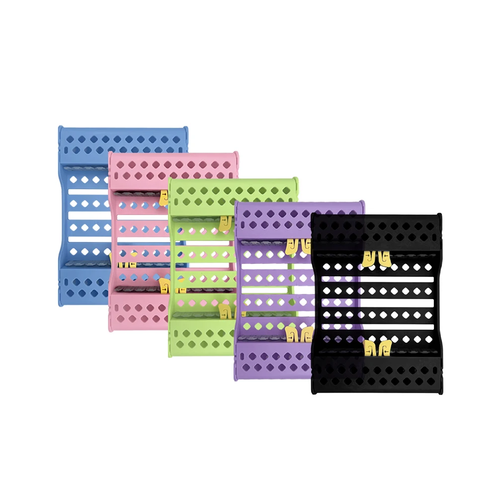 135℃ Autoclavable dental instrument box 10 Slots Sterilization Box Restoration Spatula Set Placing Box Plastic Cassette Holders - Image 3