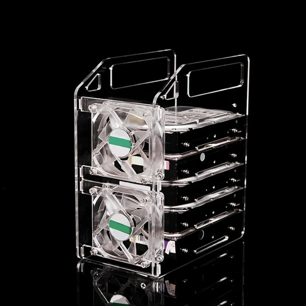 

1Set 3.5 Inch Hard Disk Rack Transparent 6 Layer Stackable Bracket for Pc Case Hard Drive Storage Mounting Accessories