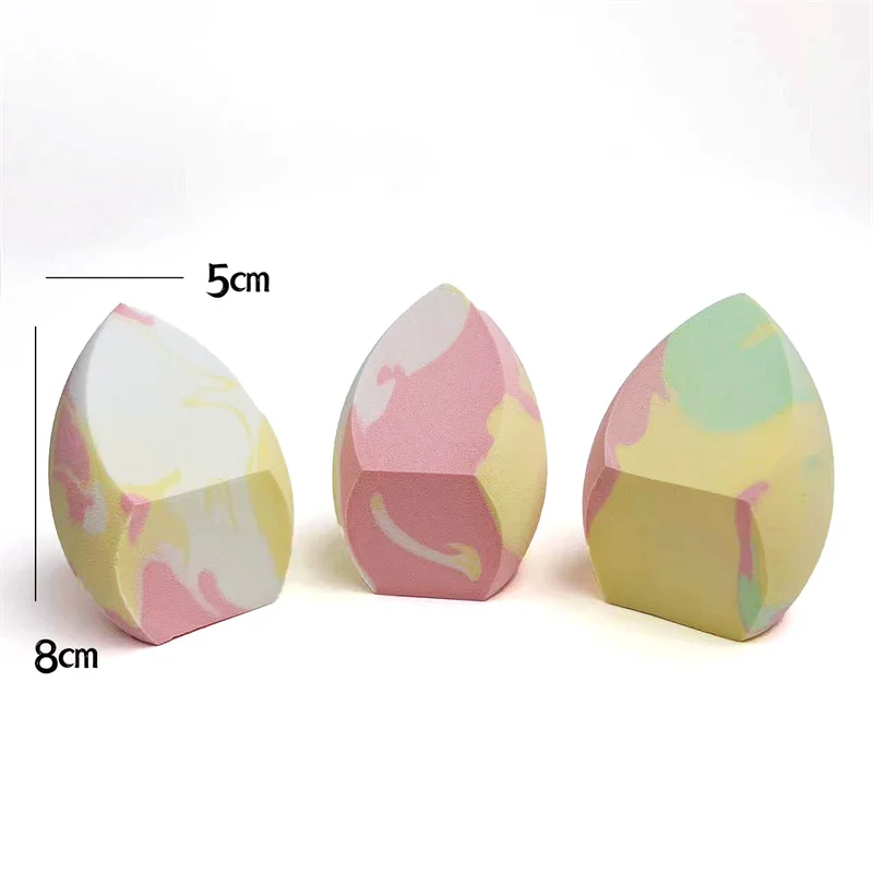 특대형 메이크업 스펀지 파운데이션 화장 퍼프 삼각형 스무스 파우더 컨실러 퍼프 건식 및 습식 겸용 멀티 컬러 스펀지