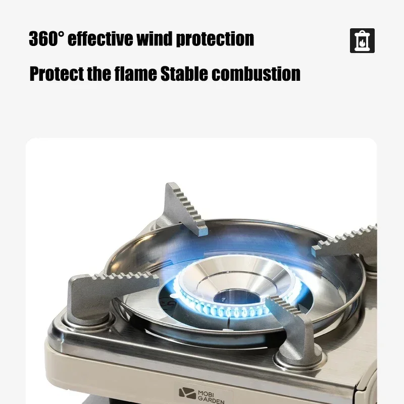 MOBI GARDEN Gas Stove Exquisite Camping Portable Outdoor Windproof Stove Picnic Hot Pot Cassette  Gas