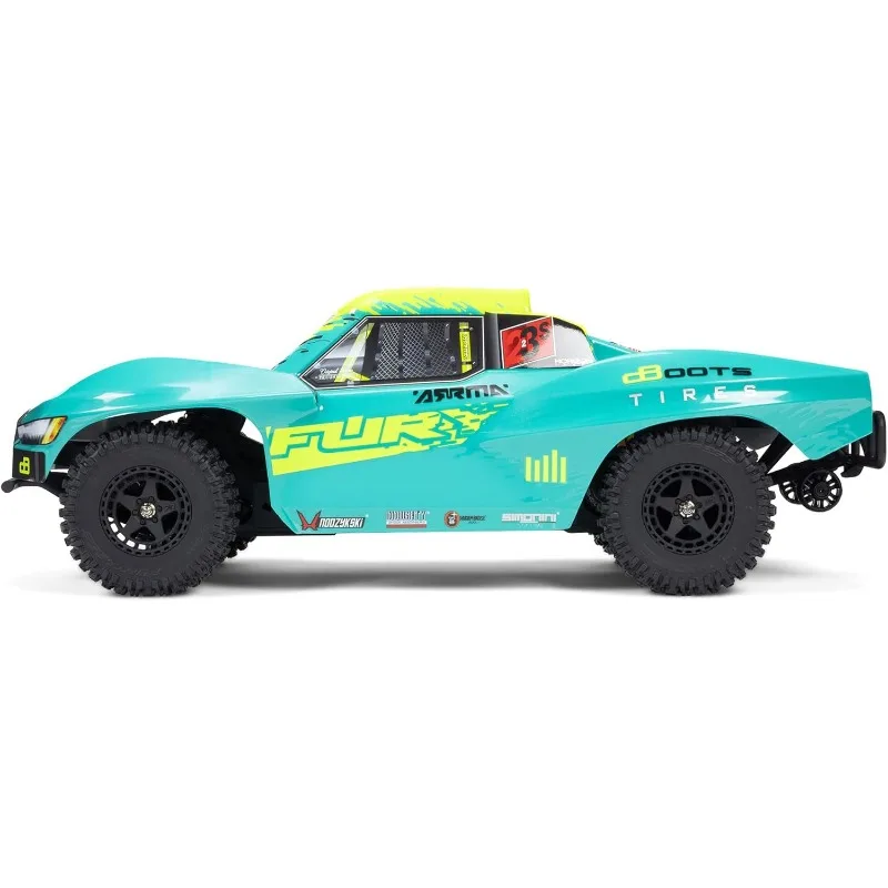 Camion RC 1/10 Fury 2wd 223S BLX Brushless Short Course Truck RTR (batteria e caricabatterie non inclusi) con DSC, verde, ARA35