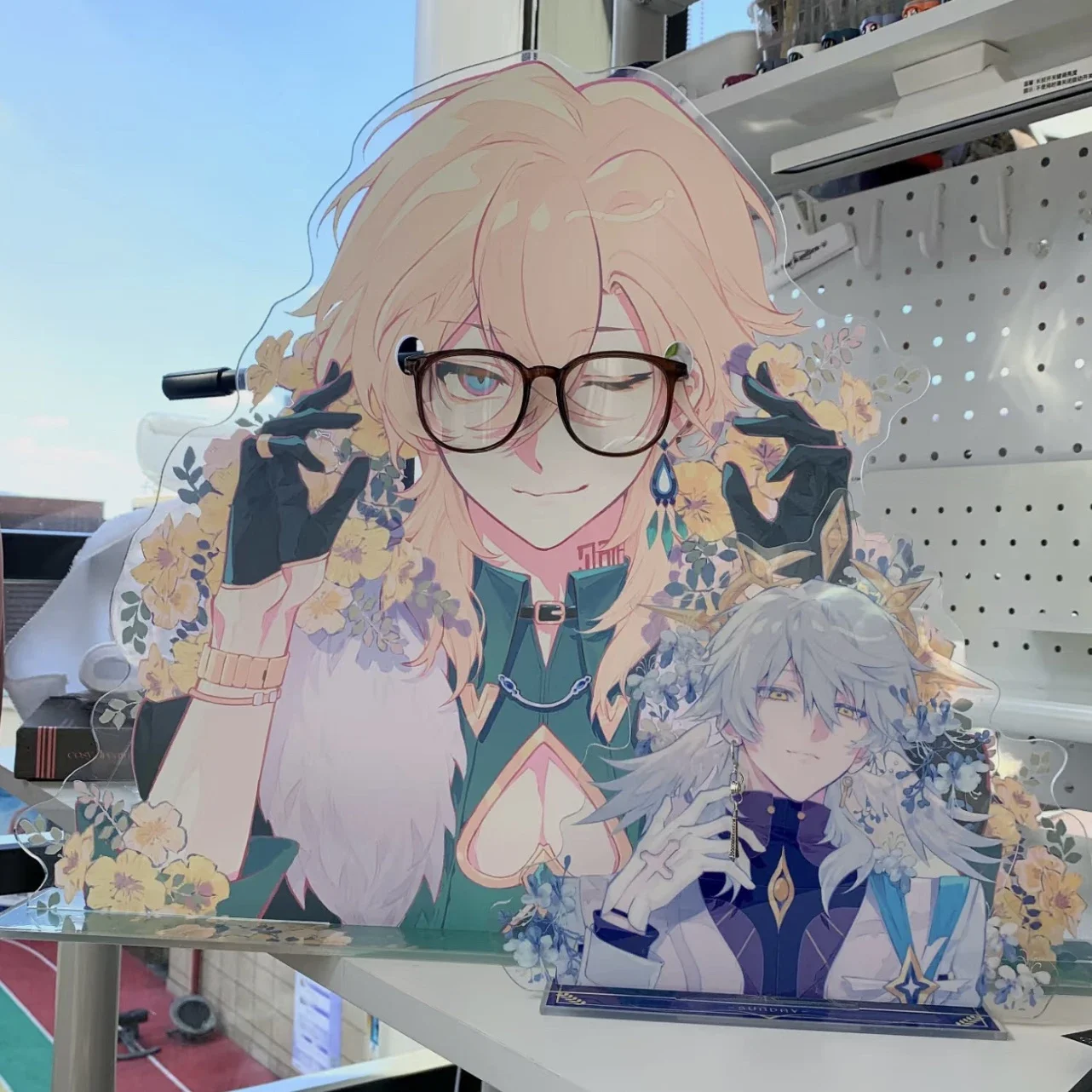 Anime Honkai: Star Rail Aventurine Figure Acrylic Stand Model Plate Desk Decor Standing Sign Collection Toy Eyeglass Bracket New