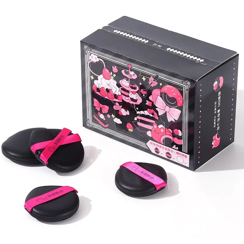 Zestaw pączków do pudru Yaozhi, do nakładania podkładu w płynie, pudru utrwalającego, do stosowania na sucho i na mokro, skórzany pączek do pudru.