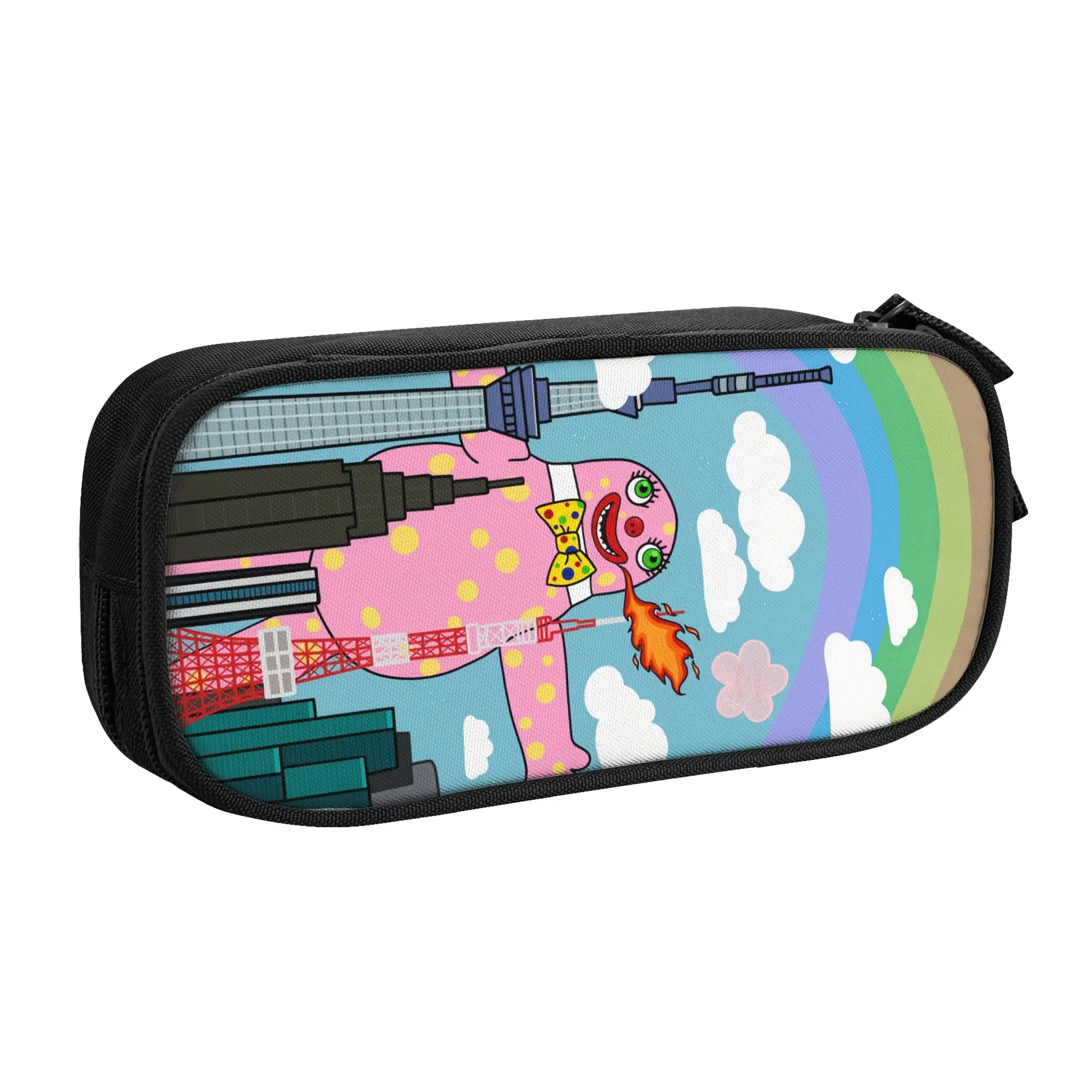 1 piece Stylish pastel spotted Pencil Case Student Pen Bag Mr Blobby Office Pencil Pouch