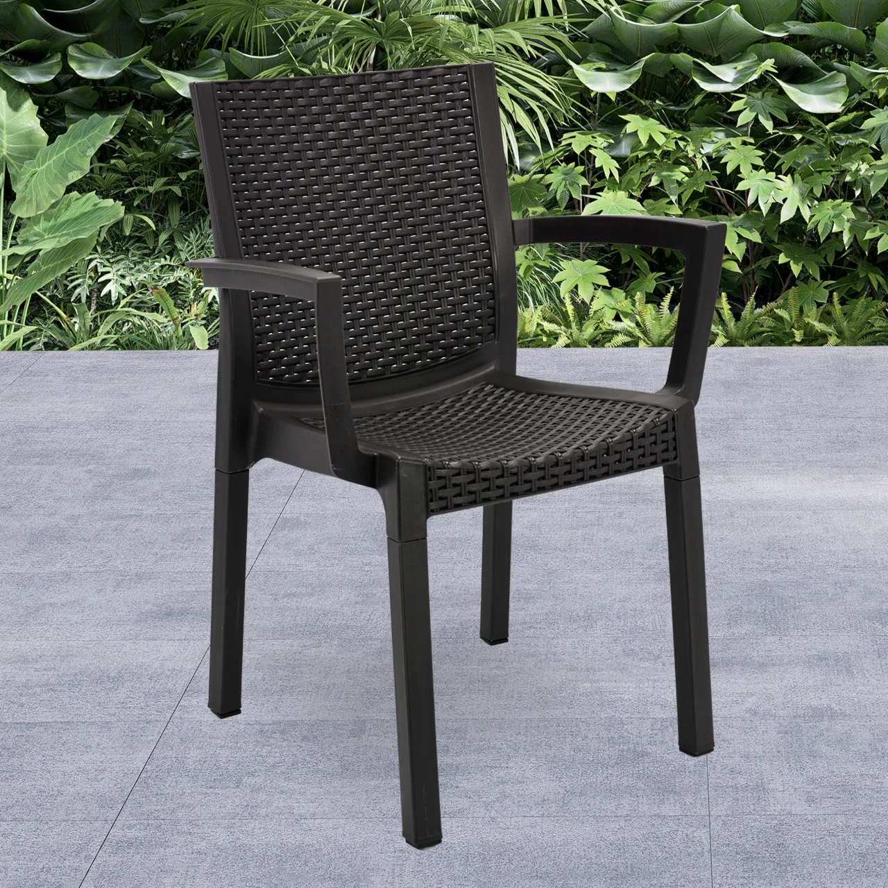 

Для итальянских экологически чистых прочных пластиковых садовых стульев из ротанга, отличное качество, современный дизайн для уличной патио, мебель HORECA