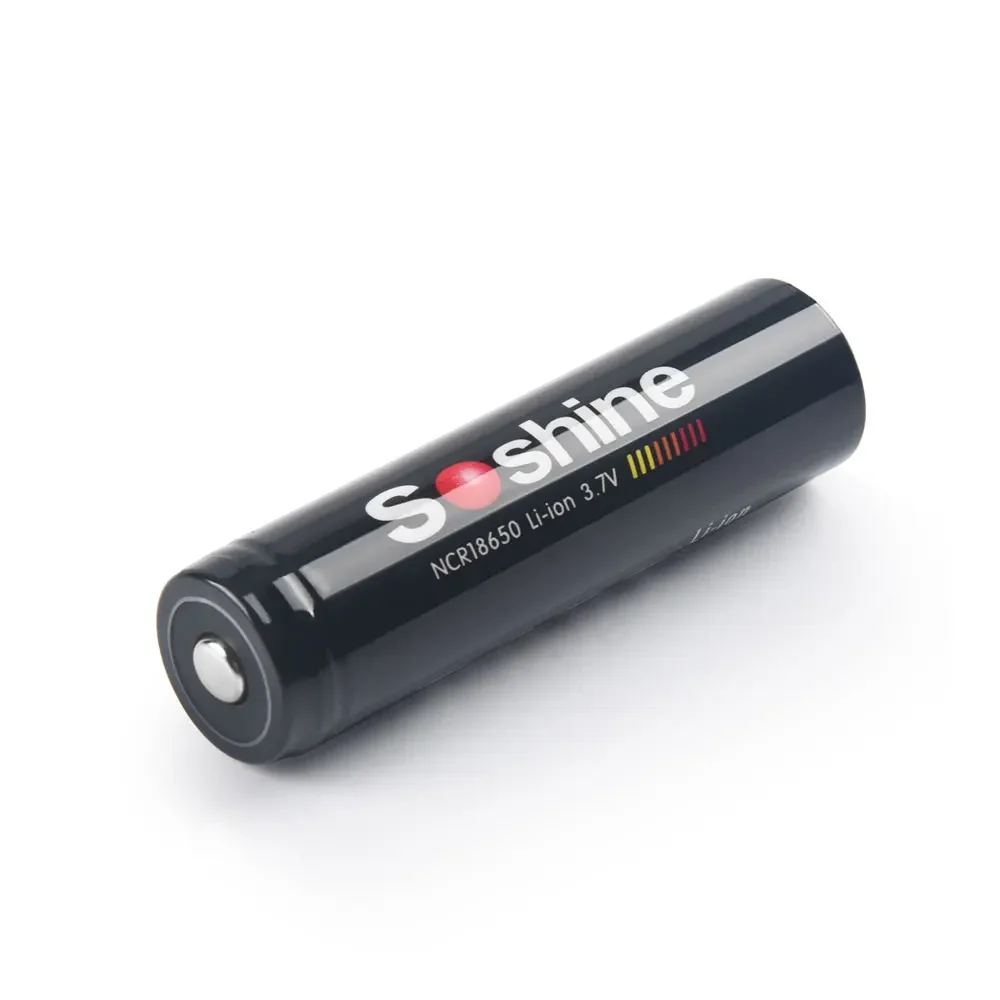 Soshine 18650 3400mAh Li-ion Battery 3.7V 3400mAh Rechargeable Battery 18650 Lithium Batteries for Microphone Headlamp Recorder