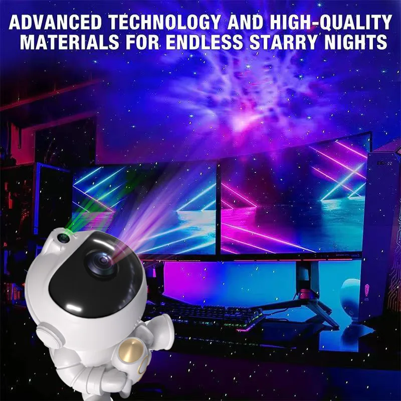 Astronaut Starry Sky Projection Light Full of Stars Ambient Light Spaceman Laser Nebula Water Ripple Bedroom Projection Light