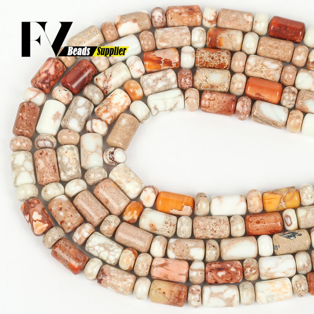 4x6x10mm Natural Stone Beads Off-white Shoushan Stone Rondelle Tub Beads for Jewelry Hand Ring Necklace Accessories Making DIY