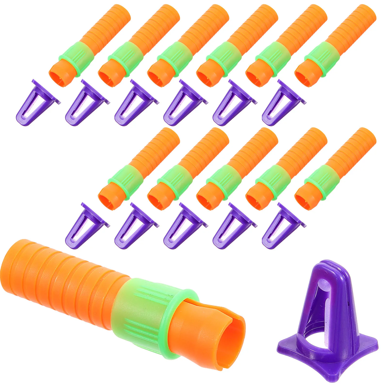 

20 Pcs Crayon Extender Cap Oil Paint Pen Holder Bracket Cover Kids Supplies Lightweight Practical Portable Plastic Handle