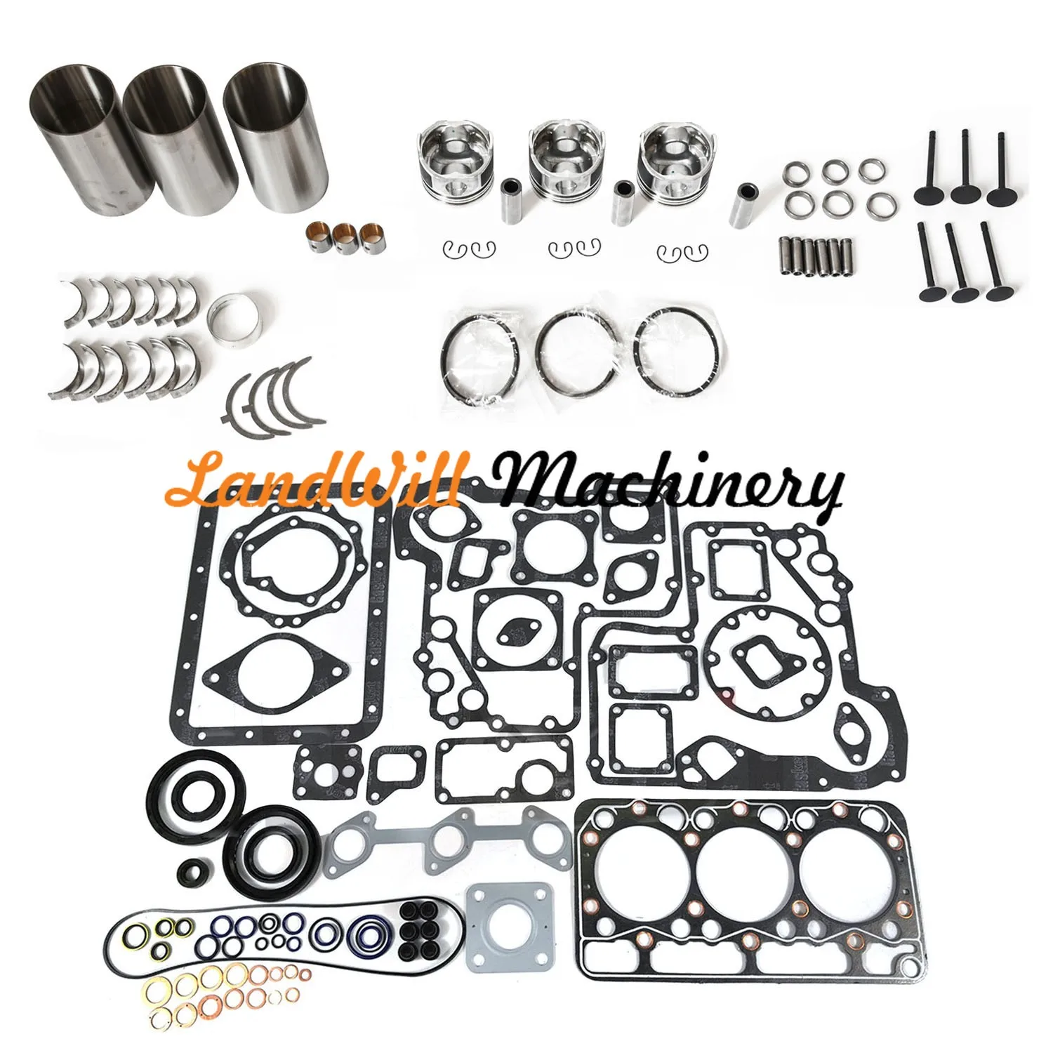D950 Engine Overhaul Rebuild Kit Fits Kubota Front Mower F2000 F2100 F2100E