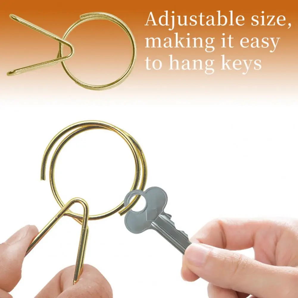 Effortless Key Attachment 1 or 2 Pcs Stainless Steel Key Clip Clamp Easy Installation Key Organizer Accessory Durable Split Ring