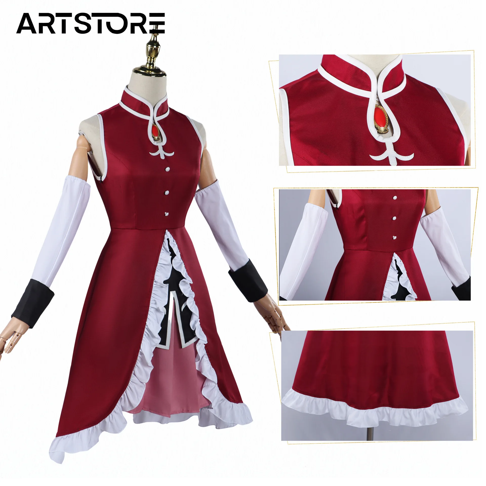 Puella Magi Madoka Magica Kyoko Sakura Cosplay Costume Role Play Comic Con Dress Hallowmas Party Wigs Anime Prop