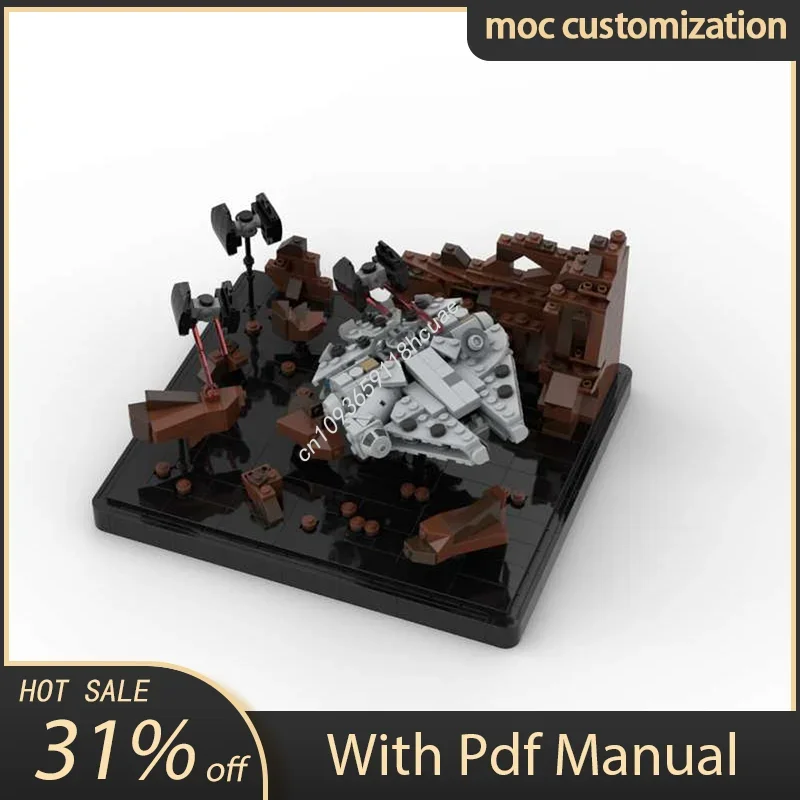 

834pcs Moc Star Battle Battle Movie Asteroid Chase V3 Scenario Model Building Blocks Diy Creative Assembly Bricks Toy Gift
