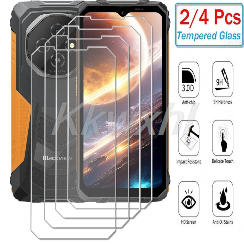2-4PCS 9H Tempered Glass For Blackview Fort 1 6.56