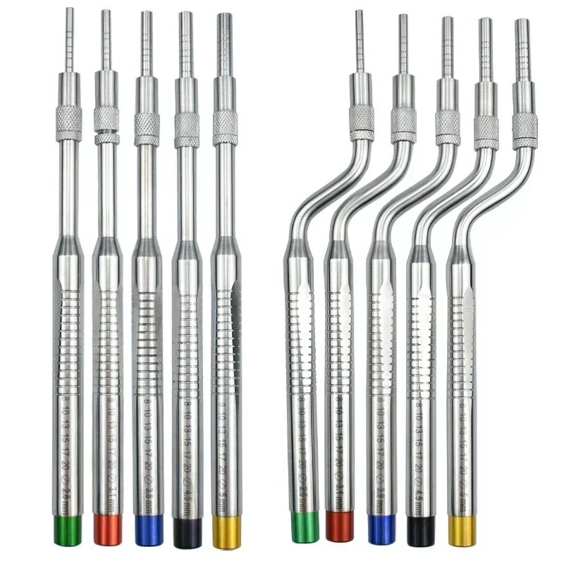 5 Piece Dental Implant Osteotome Instruments Dental tooth extraction tool maxillary Sinus Lift Bended straight