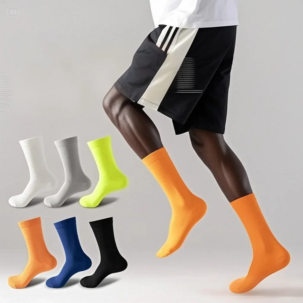 

3/4 пары профессиональных, модных, простых, дышащих, быстросохнущих велосипедных носков, подходящих для ежедневных активного отдыха.