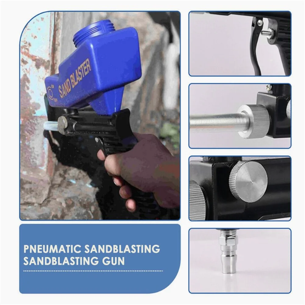 Handheld Small Pneumatic Sandblasting Gun Portable Pneumatic Sandblasting Gun For Heavy Duty Work Home Appliance Maintenance