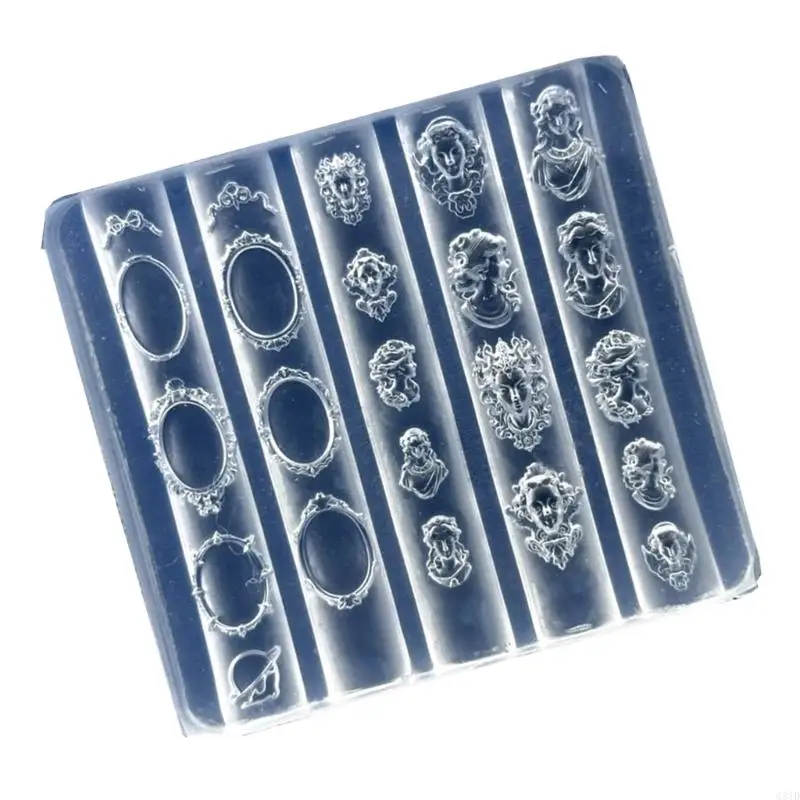 قالب إطار أظافر فني من السيليكون لإبداعات تصميمات المانيكير المصنوعة يدويًا #3