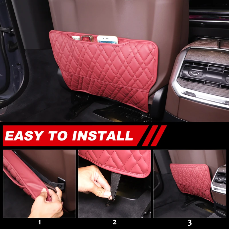 

For BMW 7 Series G70 2023-2025 Car Seat Backrest Anti Kick Protector Cover Pad Anti Dirt Mat Storage Bag Interior Accessories