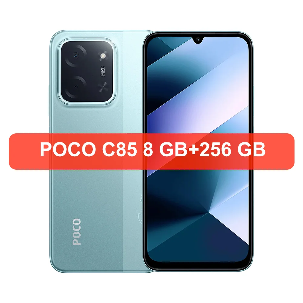 Algemene versie POCO C85 Smartphone MediaTek Helio G81-Ultra Processor 6,9" Dot Drop Display 6000mAh 33W Snel opladen NFC IP64