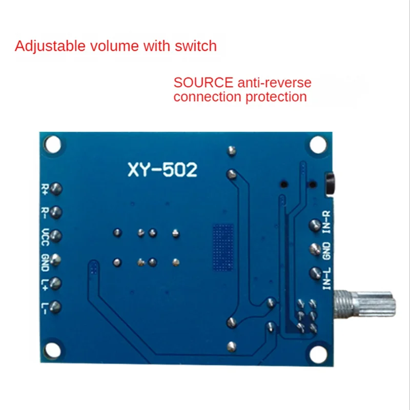 XY-502デジタルパワーアンプ、2チャンネルステレオ、ハイパワー、2x50w、tpa3116d2、サブウーファーオーディオアンプボードモジュール