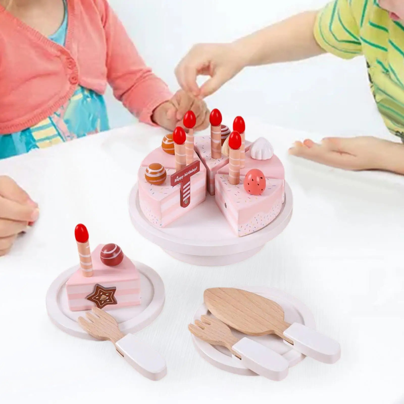 Jouets de gâteau en bois Montessori, jouets de cuisine bricolage, jeu de simulation pour garçons à partir de 3 ans, cadeaux de vacances pour enfants d'âge alth