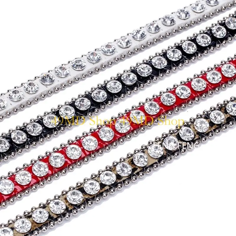 

Широкий пояс 49MD, блестящий пояс со стразами, аксессуары для одежды, повседневные ремни для девочек-подростков