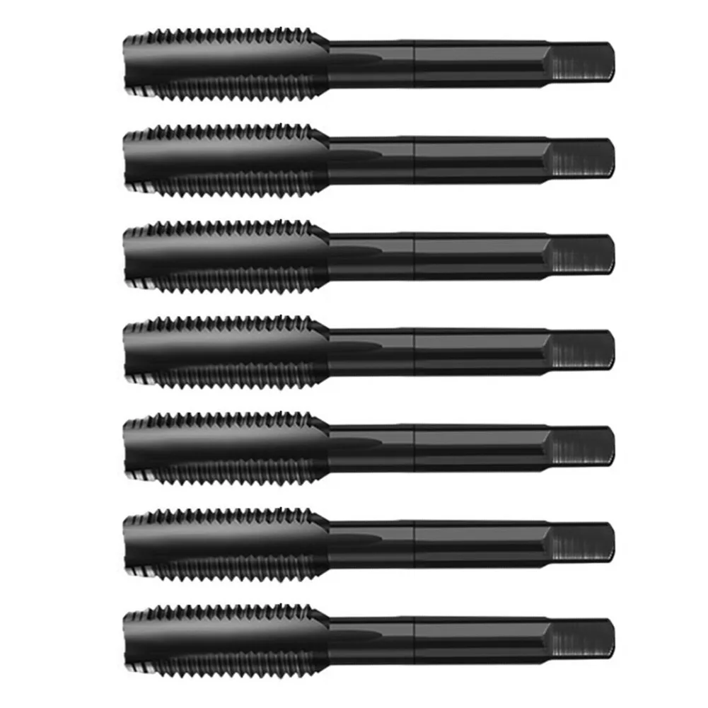 

Набор из 7 спиральных точечных метчиков с титановым покрытием для резьбы по стали и алюминию, совместимость для ручного и машинного использования