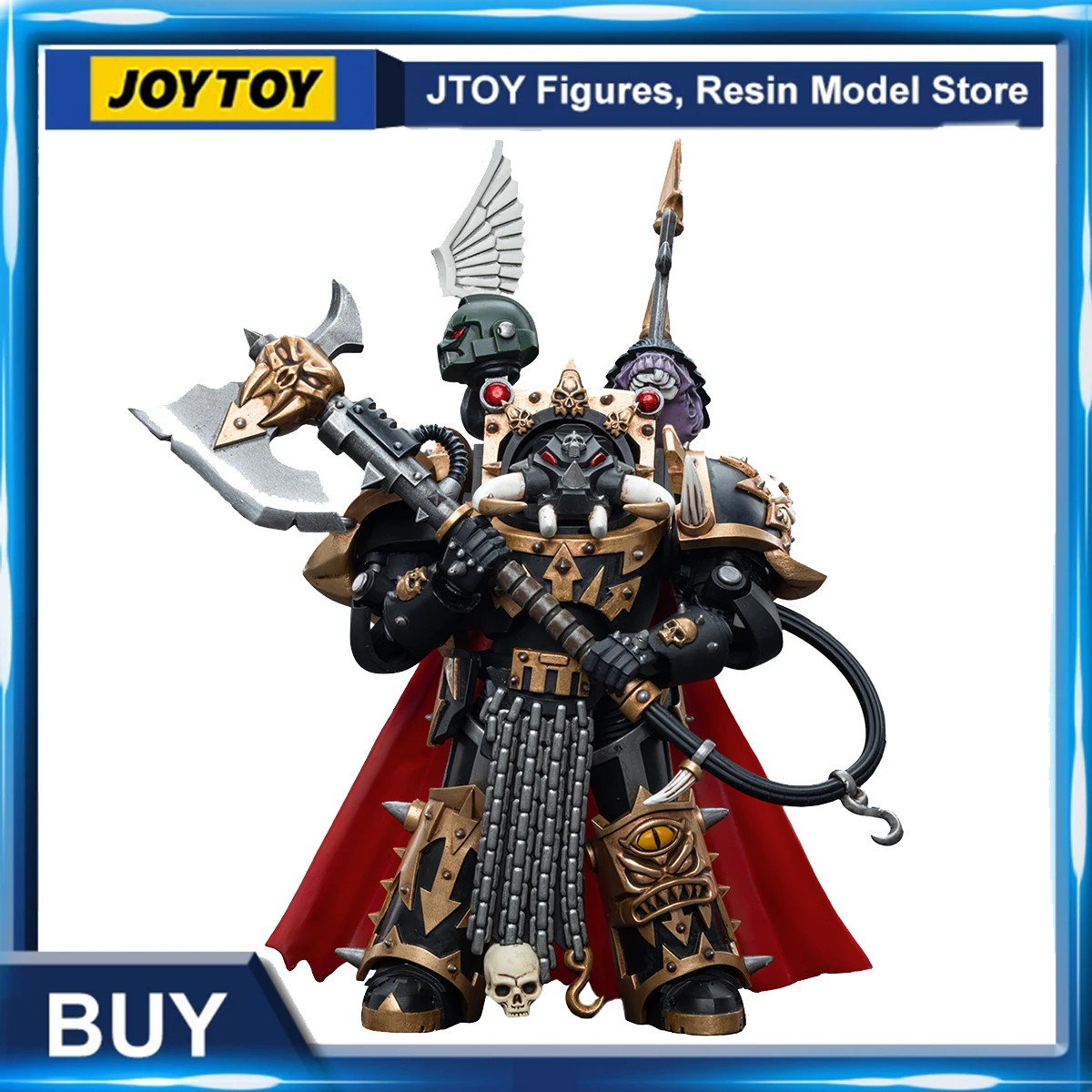 

[IN STOCK] JOYTOY 1/18 Action Figure Chaos Black Legion Chaos Lord in Terminator Armour Collection Military Model