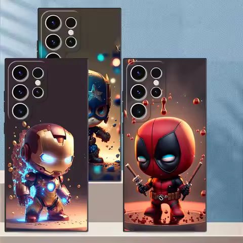 Cute Marvel Iron Man Phone case for Samsung Galaxy S25 Plus Ultra S24 S23 Plus Ultra FE S22 S21 S20 Plus Ultra FE case