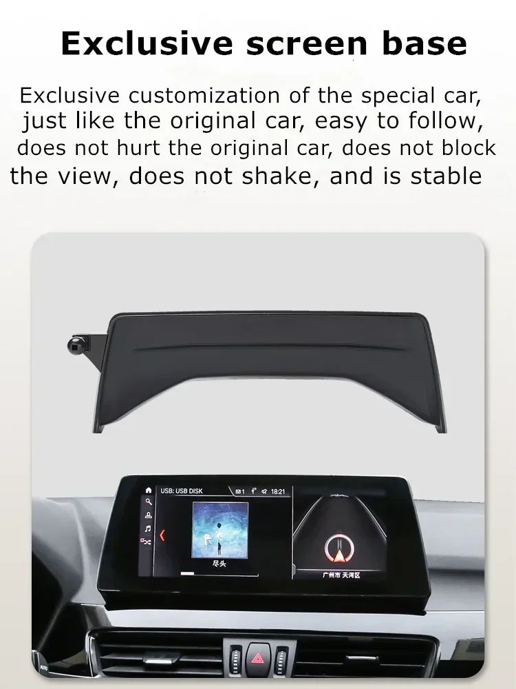 2020-2022 For BMW X1 X2 Car Screen Phone Holder Wireless Charger Navigation GPS Phones Mount Bracket