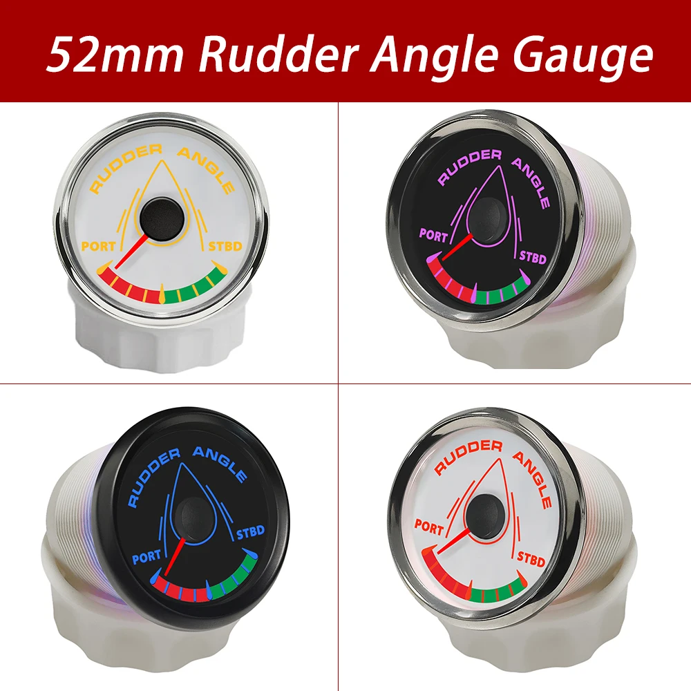 

Популярный морской индикатор угла руля 52 мм, индикаторный измеритель сигнала 0-190 Ом с 8 цветами подсветки для лодки, яхты, сосуда 9-32 В