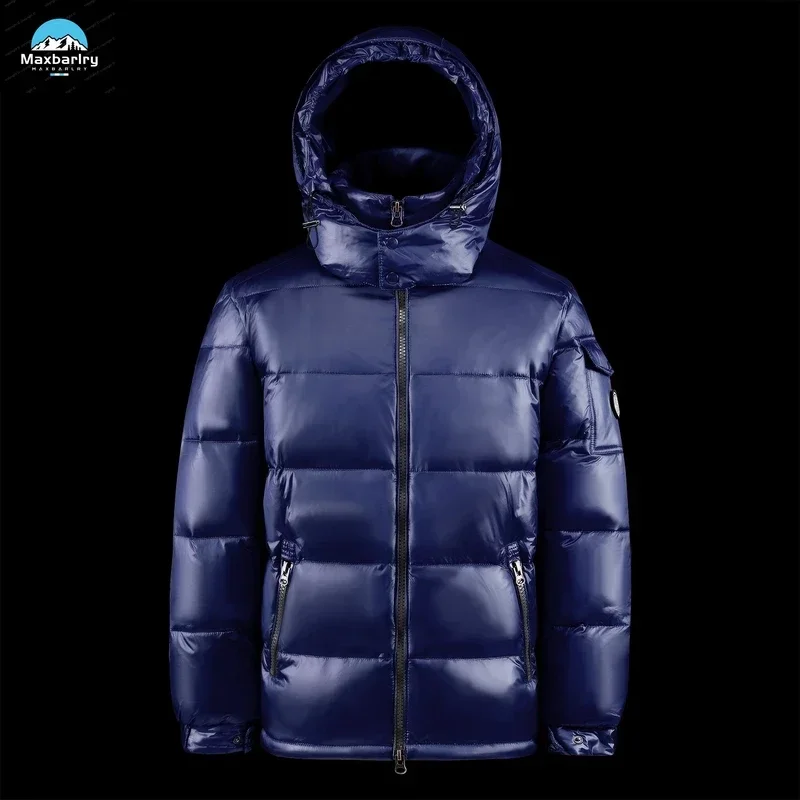 2025 Winter New Men Puffer Jacket Fashion Thick Men Women Duck Down Jacket Outdoor Warm Casual Coat Solid Color Hooded Overcoats