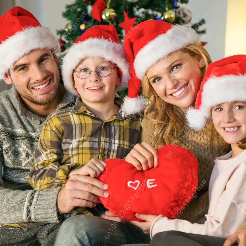 قبعة سانتا لعيد الميلاد من RJVW للبالغين، قبعة سانتا كلاسيكية مخملية للجنسين للعطلات لأغطية الرأس لحفلات رأس السنة الجديدة #5