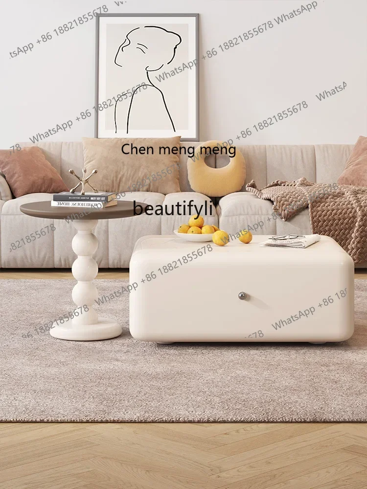 

ss7304 Cream Style Coffee Table TV Cabinet Combination Living Room Home Simple Modern Sofa Side Table