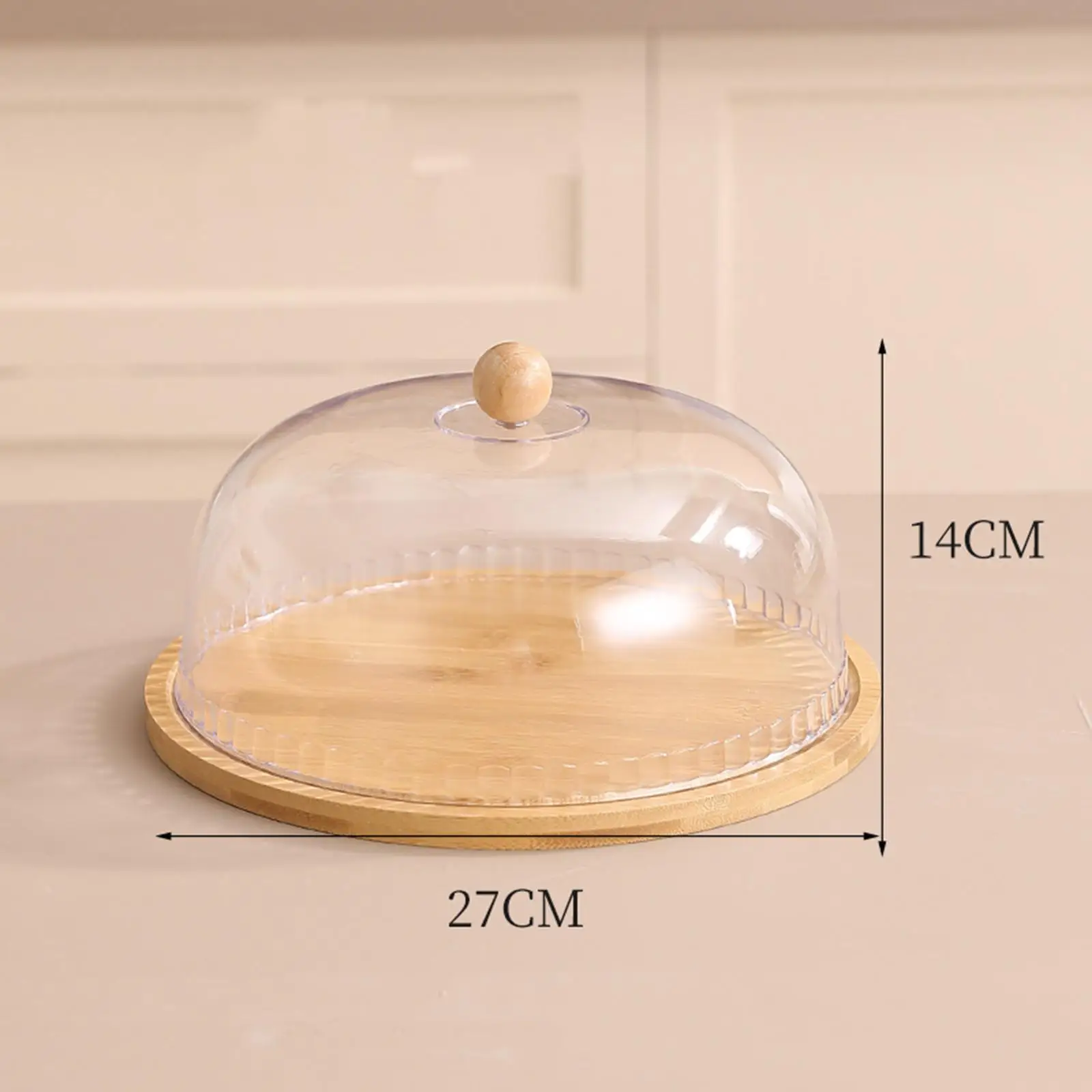 Cake Stand Appetizers Cookies with Dustproof Dome Cover Pastries Multifunctional Round Serving Tray Cake Holder Dessert Plate