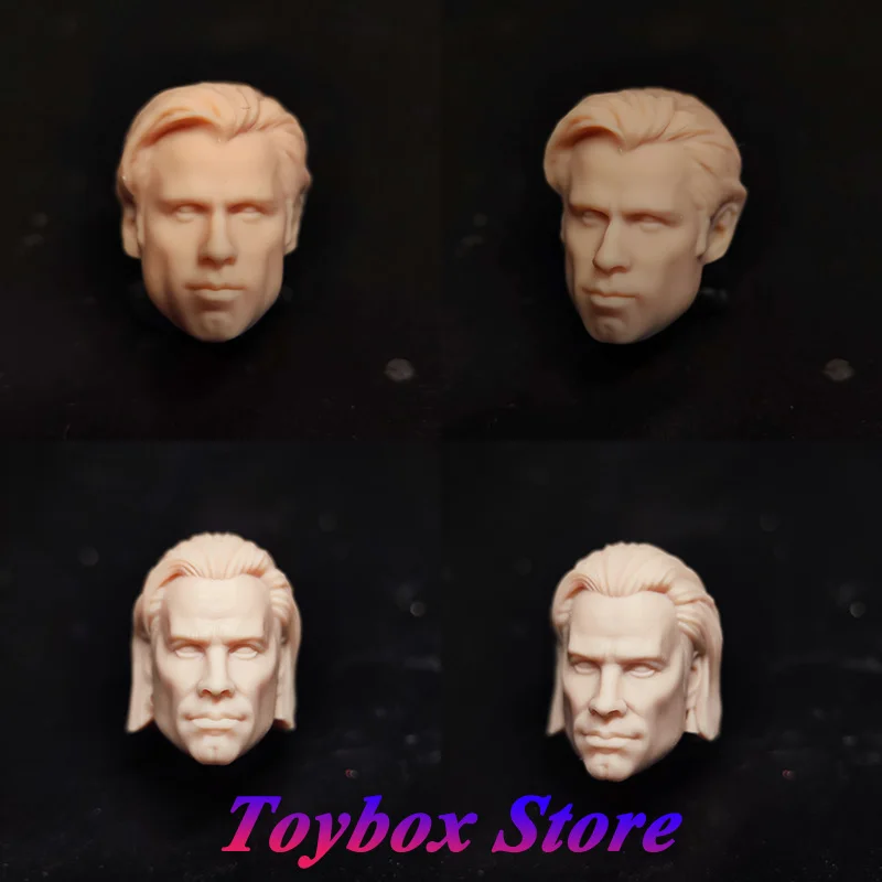 HL641 1/12 Dance King Wensen HL1172 John Travolta Movie TWO-FACE Villain Unpainted White Model Head Sculpt For SHF Mezco Body