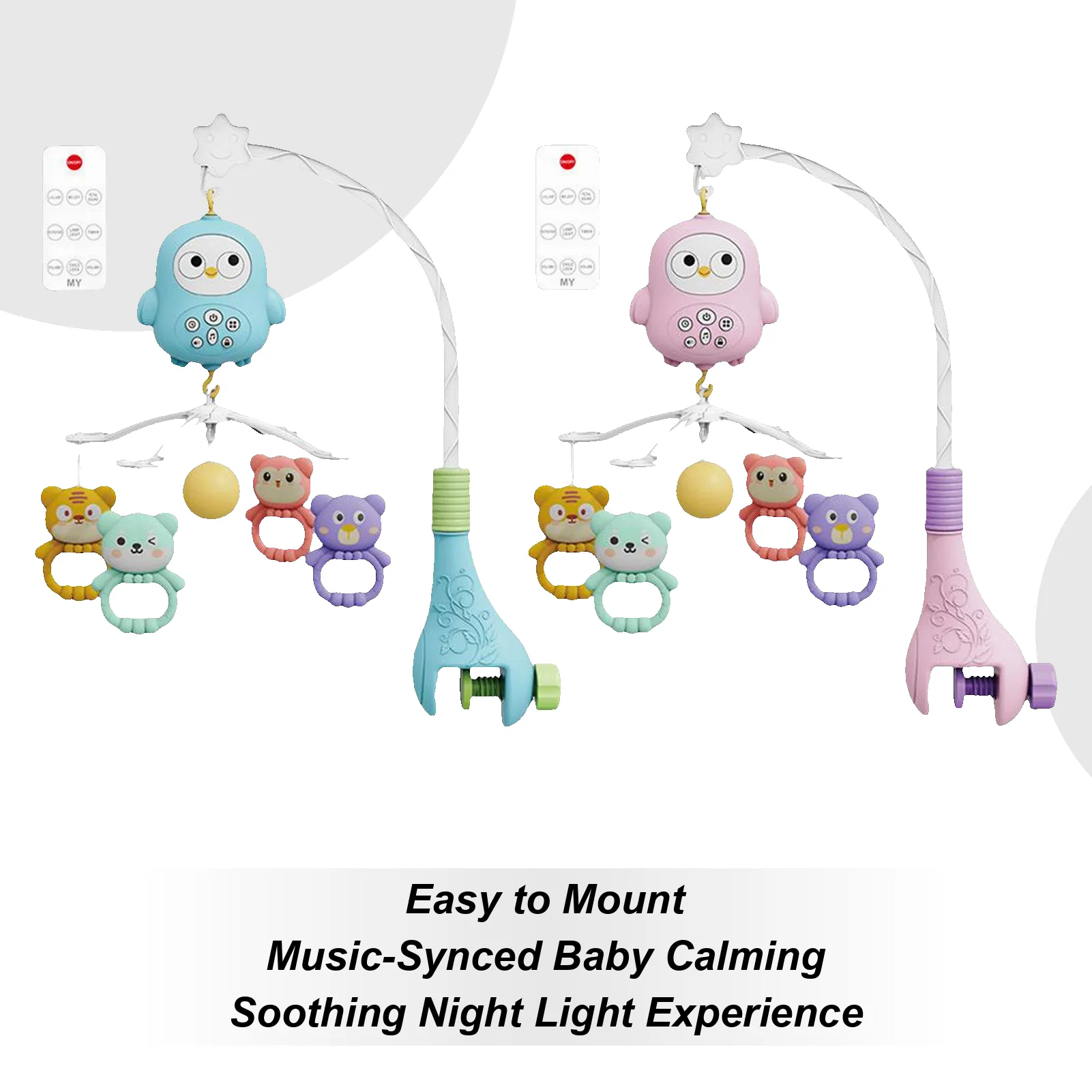 Mobile For Bassinet Baby Crib Mobile With Music Portable Toddler Bassinet Rattle Bed Bell For Nursery Bedside Playpen Girls Boys