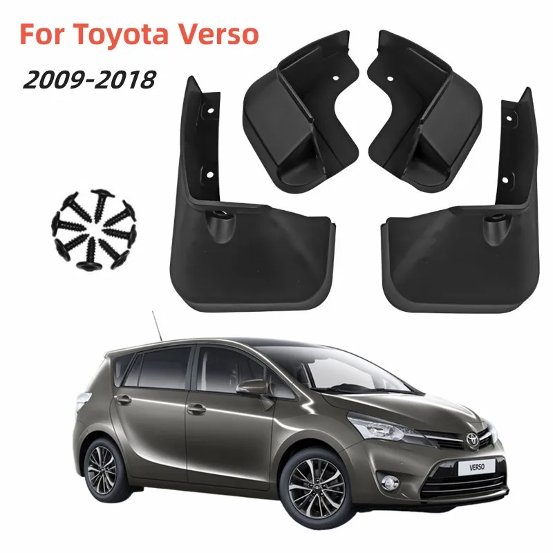 4pcs Car Mud Flaps Mudflaps For Toyota Verso 2009-2018 Guards Mud Flap Mudguards Fender 2017 2010 2011 2012 2013 2014 2015