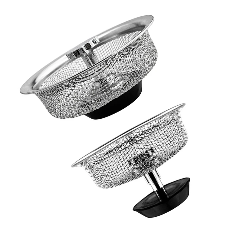 

Sink Strainer Stainless Steel with Handle and Drain Stopper for Home Kitchen Use 8.3 x 4.4 x 3.5 cm Dimensions