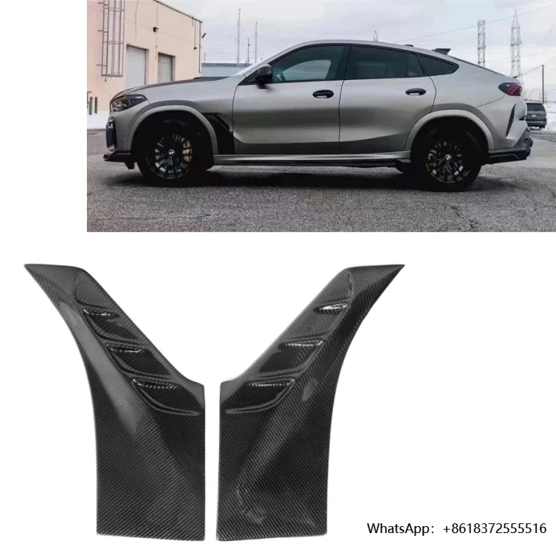 

X Real Carbon Fiber LD Style F96 Front Fender Trims Splitters For X6M F96 Fender Trims