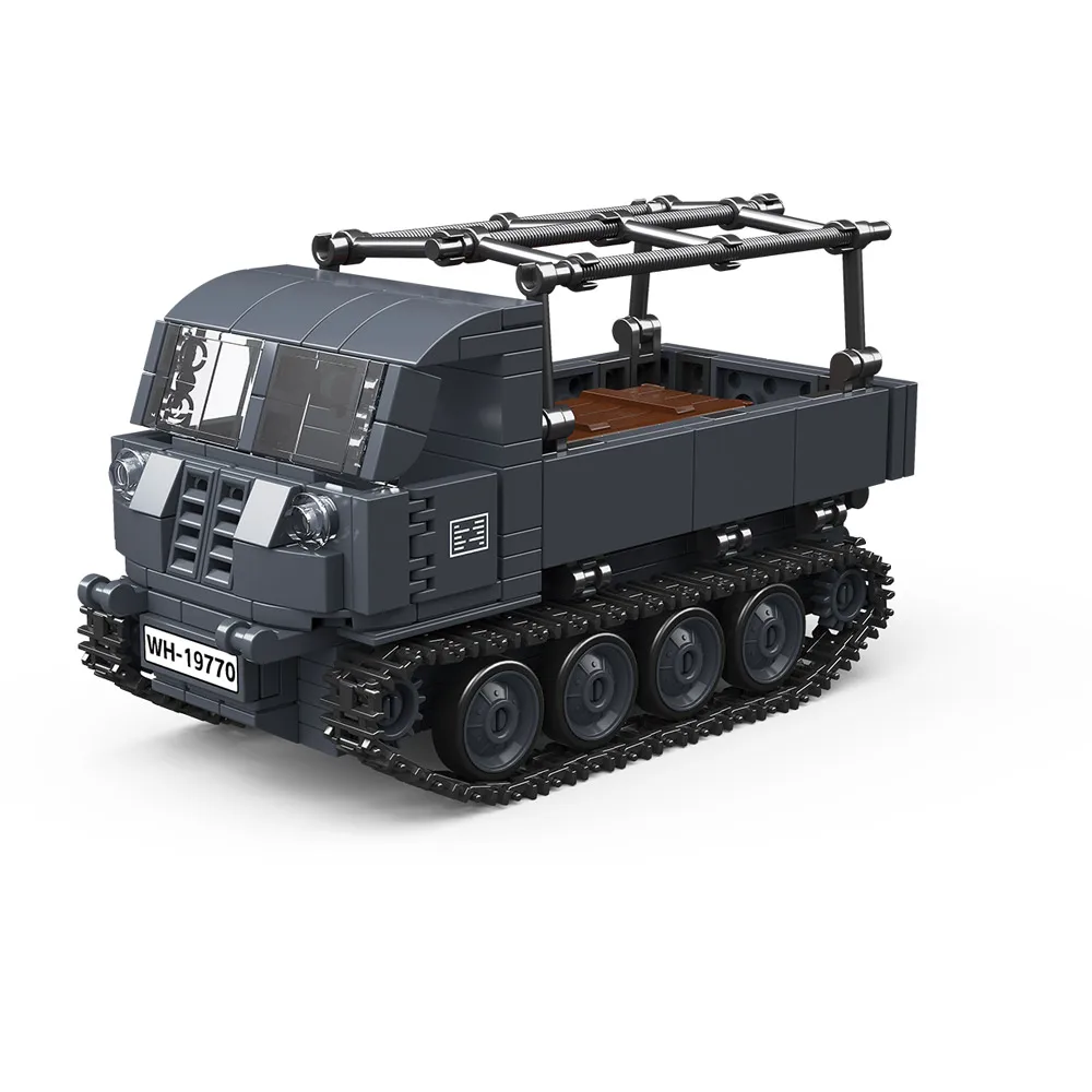 2. Weltkrieg WW2 Armee Militär Soldaten SWAT 38T-A Licht Tank Halbspur Motorrad Bausteine Ziegel Kinderspielzeug Geschenk