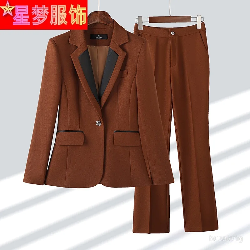 

Spring and Autumn Long Sleeve Office Lady Suit Suit Jacket Business Formal Wear Work Clothes Fashionable Temperament Women's Clo