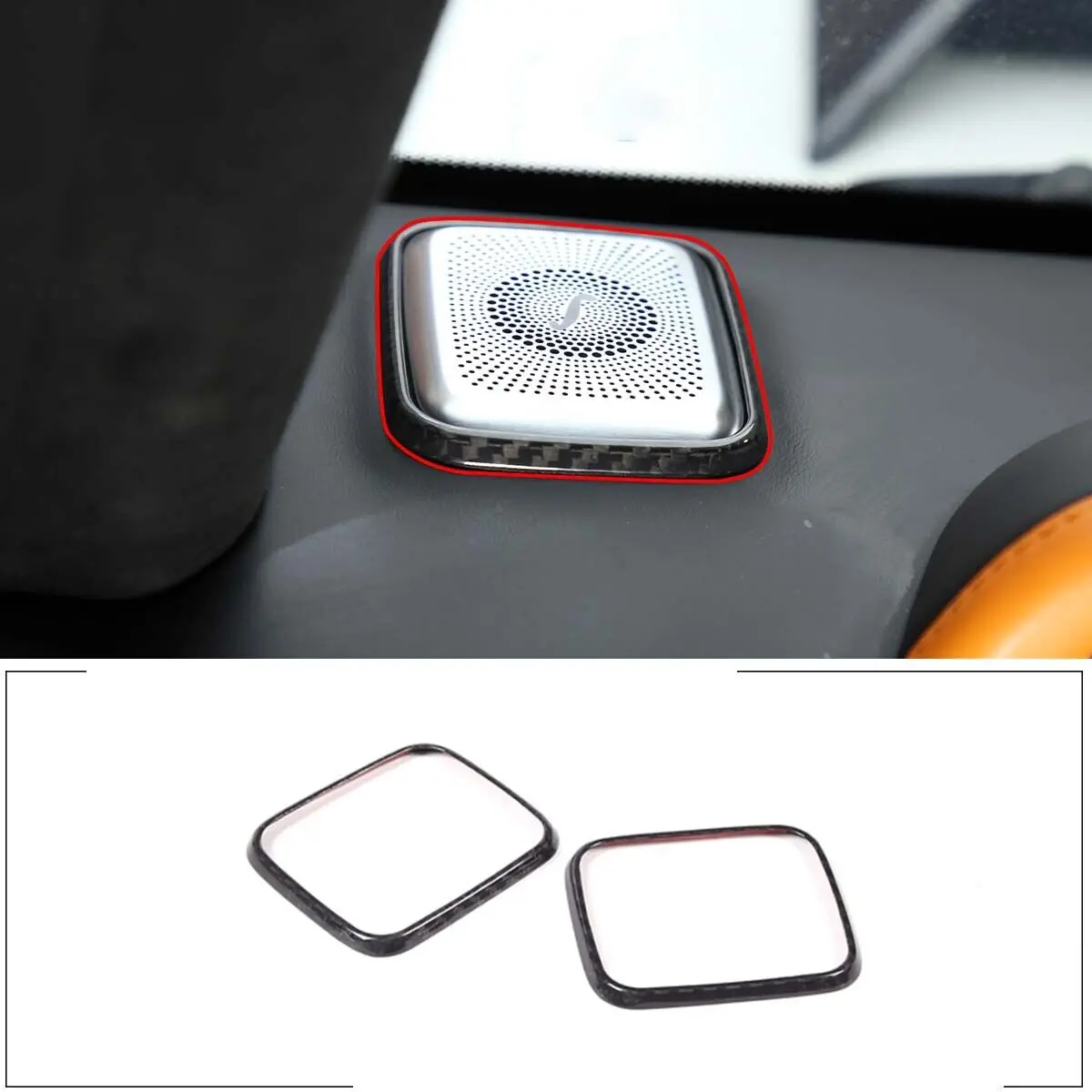 

Carbon Fiber Dashboard Speaker Tweeter Cover Trim Fit For Mercedes BENZ W464 G63 G500 G550 2019-2022