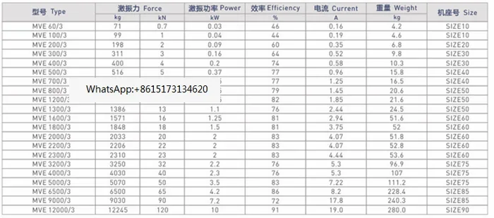 Original MVE1300/3 vibration source three-phase asynchronous motor