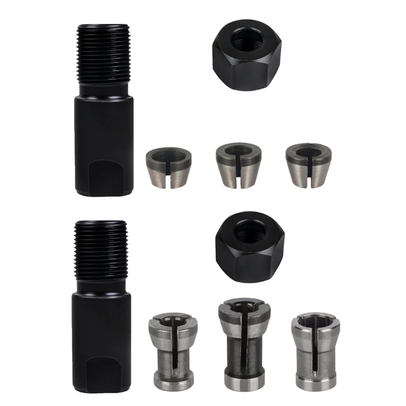 Removable Angles Grinder Thread Adapter, Adapter and 6/6.35/8Mm Clamping Inserts for Wood Trimming, Grooving, and best sale