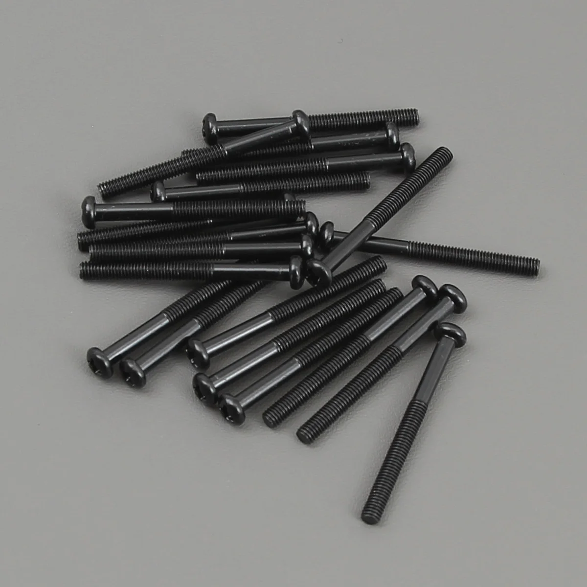 FLEOR 20PCS Round Head Guitar Humbucker Pickup Mounting Screws Guitar Screws 3x32mm Black