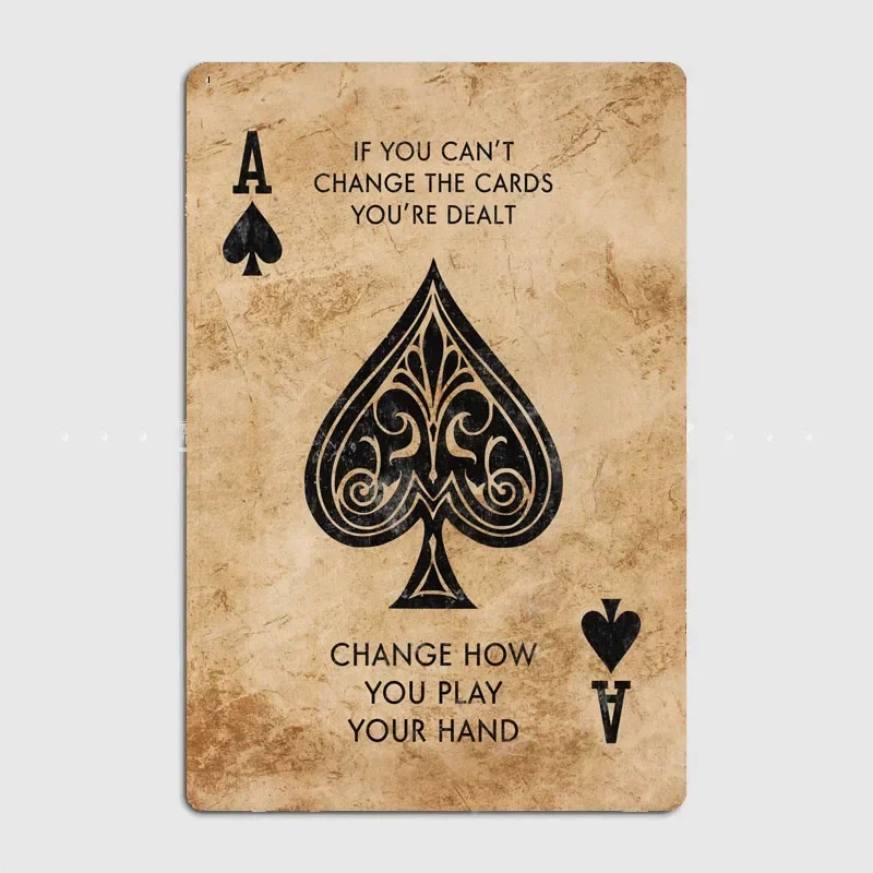 Change How You Play Metal Sign Club Bar Plates Wall Mural Design Tin Sign Poster custom-made