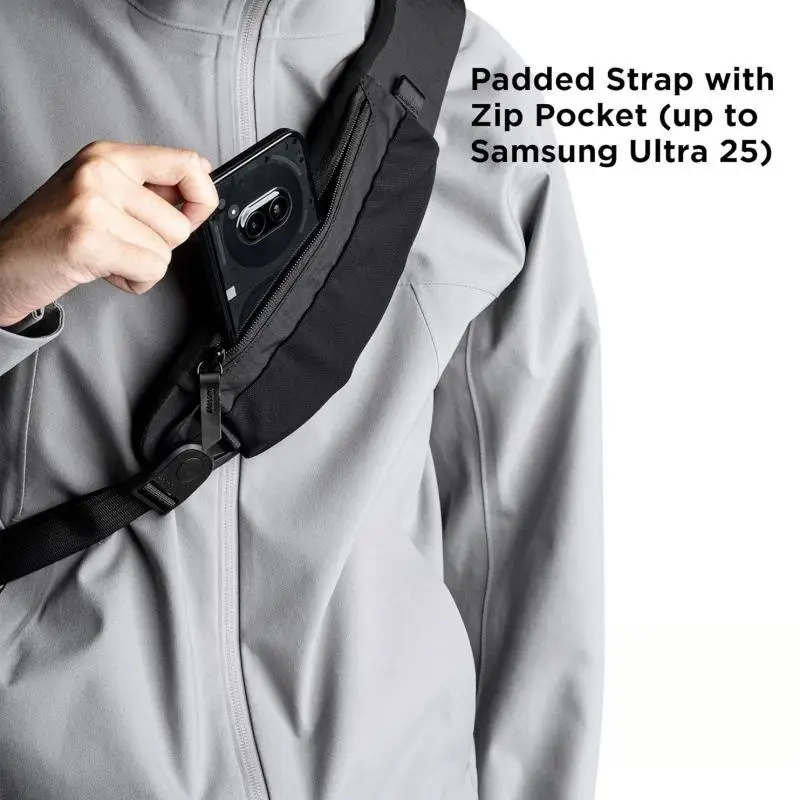 7.5L Single Shoulder Sling Chest Bag Crossbody Backpack Water Bottle Holder Fits 11 Inch Tablet For Daily Travel Running Workout